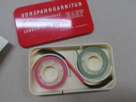 BASF Vorspanningsgarnitur / Leader Tape Set -kelanauhan / ääninauhan alun merkintäteippia / nauhaa, eri värejä, käyttämätön pakkaus