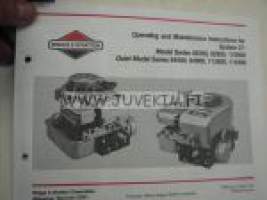 Briggs & Stratton Instructions for System 2 Model series 92500, 110900, Quiet Model Series 94500, 94900, 113900, 114900 -käyttöohjeet