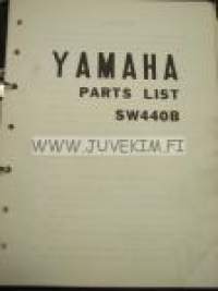Yamaha Snowmobile SW440B parts catalog -varaosaluettelo