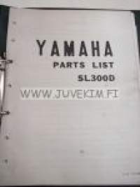 Yamaha Snowmobile SL300D 1974 parts catalog -varaosaluettelo