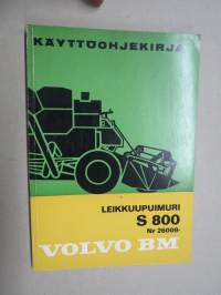 Volvo S 800 Leikkuupuimuri nr 26009- käyttöohjekirja