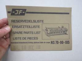 JF leikkuupuimuri MS 70-90-105 -Reservdelsliste / Ersatzteilliste / Spare parts list / Liste de piecés -varaosaluettelo