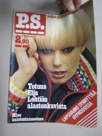 P.S.1976 nr 7 marraskuu, aikakauslehti; mm. Totuus Eijä Lehtiön alastonkuvista, Mies naistentansseissa, Lapsivaimo synnyttää hypnoosissa, Esko Rahkonen...