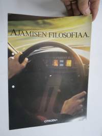 Citroën - ajamisen filosofiaa, jousityus, turvallisuus, muotoilu eri malleissa -myyntiesite / sales brochure