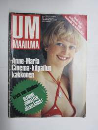 Uusi Maailma 1976 nr 16, 11.81976, Miss Cinema Anne-Maria Ylitapio, Lapissa on kultaa, YSL, Hedy Rännäri-Granholm, Meri Louhos, Erich von Däniken, Ruth Munck...