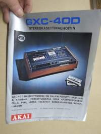 AKAI GXC-400 stereokasettinauhoitin -myyntiesite