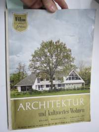 Architektur und Kultiviertes Wohnen -saksan- ja englanninkielinen arkkitehtuurin ja asumisen erikoisjulkaisu, mm. Tapiolan kaupunginosan esittely ja suomi-design