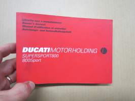 Ducati  Supersport800, 800Sport Owner´s Manual -monikielinen käyttöohjekirja