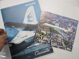 Aerospatiale / Finnair Super Caravelle -lentokone-esitteet