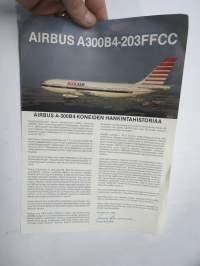 Airbus A300B4-203FFCC - Karair hankintahistoriaa -esite -