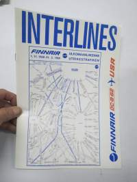 Finnair Interlines 1968 nr 4 -tiedotuslehti / asiakaslehti