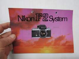 Nikon F2 System kamerat ja tarvikkeet -myyntiesite