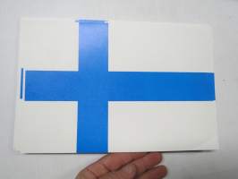Suomen lippu, paperille / ohuelle kartongille painettu, 2-puolinen