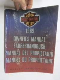 Harley-Davidson 1989 Owner´s Manual - Fahrerhandbuch - Manuel de propietario - Manuel du propriétaire -käyttöohjekirja