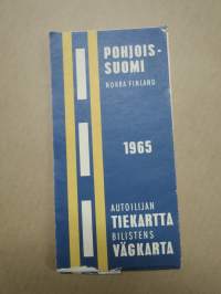 Autoilijan tiekartta - Bilistens vägkarta - Pohjois-Suomi - Norra Finland 1965