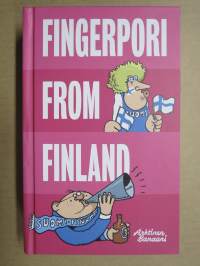 Fingerpori from Finland, Pertti Jarlan omakätinen nimikirjoitus / piirros etulehdellä