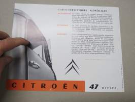 Citroën 47 Diesel 5 Tonnes -myyntiesite, ranskankielinen / sales brochure, in french