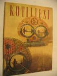 Kotiliesi 1959 nr  2, musta pikkupuku, onko teillä turkki, sitruunapaistos, takasivu värimainos Upo astianpesukone