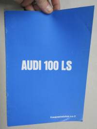 Audi 100 LS Koeajoselostuksia nr 2 Tekniikan Maailma 1969 nr 19 eripainos -myyntiesite
