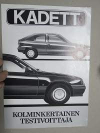 Opel Kadett ym. 1987 lehtiarvosteluja -myyntiesite