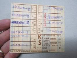 HKL - HST alennuslippu 1963 nr 2552485, taustalla Hellas Jenkki purukumimainos