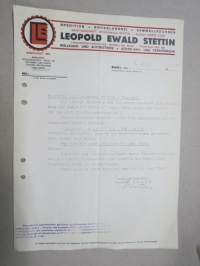 Leopold Ewald, Stettin, 6.4.1940., 19.10.1940 -asiakirja, lähetetty Frenckellska Tryckeri Ab:lle