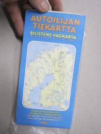 Suomi ja Pohjois-Kalotti - Autoilijan tiekartta 1987 - Bilistens vägkarta - Motoring Road map - Auto Strassenkarte