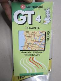 Suomen tiekartta GT 4 1997 - Vägkarta - Road Map - Strassenkarte