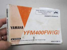 Yamaha YFM400FW(G) ATV 1994 -mönkijä, käyttöohjekirja englanniksi & ranskaksi