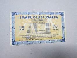 Ilmapuolustusarpa 1940 Lufvärnslott nr 193443