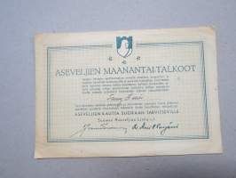 Aseveljien maanantaitalkoot, Fanny Lahti -talkookirja