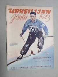 Urheilijan Joulu 1942 - Urheilukuvasto nr 4, Voimistelun tulevaisuus, Suurhiihtäjä Kalle Jussila, Vierumäen Urheiluopiston löytäminen, Taisto Mäki, A.E. Järvinen...