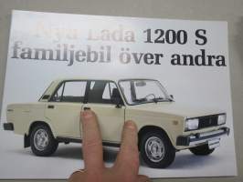 Lada 1200 S 1982 -myyntiesite, ruotsinkielinen
