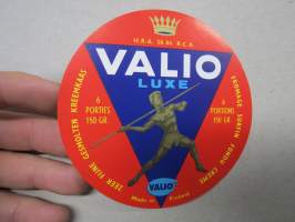 Valio Luxe -Valio juustoetiketti / vientietiketti