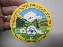 Daitsch Dairy -Valio juustoetiketti / vientietiketti
