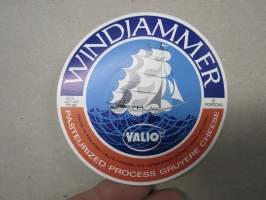 Windjammer -Valio juustoetiketti / vientietiketti