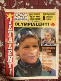 Olympia Iltalehti - 27.1-29.1.1988, Calgary, kannessa Matti Nykänen, Marja-Liisa Kirvesniemi