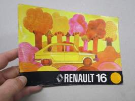 Renault 16 1975 -käyttöohjekirja