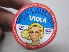 Valio Viola Process Cream Cheese -juustoetiketti