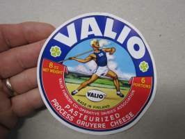 Valio Pasteurized Cheese -juustoetiketti