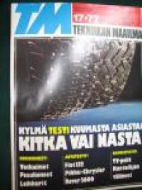Tekniikan Maailma 1977 nr 17 TM testaa 1977: Fiat 132, Rover 2600, Pikku-Chrysler sekä vertaa kitka- ja nastarenkaita. Vuoden 1977 TV -pelit ja kuntoilijan