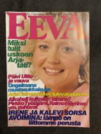 Eeva 1983 nr 7, Päivi Uiton onnea, Irene ja Kalevi Sorsa, Arja Tiainen, Kartano kolmelle - Ratula, Ulla Rantanen
