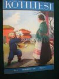 Kotiliesi 1932 nr 9 (kansi Martta Wendelin ) Toukokuu 1932. Askarteluohje: vesiratas. Artikkeli Torakat Suomesta sukupuuttoon.
Värikuvassa matto, mallin nimi