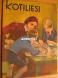 Kotiliesi 1942 nr 19 lokakuu kansi Martta Wendelin (kuvan aiheena äiti tutkii lasten kanssa karttaa) Artikkeli kuvineen Järvenpää, Pitäjänmäen ja