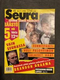 Seura 1990 nr 48, Veli Paloheimon salaiset häät, Brandon draama, Erkki Koponen - taidemaalari, kultakuume Lapissa