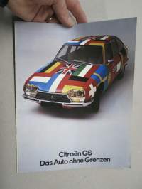 Citroën GS - Das auto ohne Grenzen 1972 -myyntiesite, saksankielinen