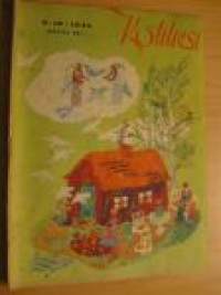 Kotiliesi 1948 nr 10, Maaliskuu. kotiin messuilta, keväistä kalansaalista, kaavat on uskallanko leikata? Takakannessa  Maija Silo-tyttö paperinukkesarja 3