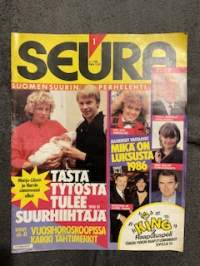 Seura 1986 nr 1, Marjo Matikainen, Walesin prinssi ja prinsessa osa 2, Marja-Liisa Kirvesniemi - lapsi oli paras joululahjani, Linnea Wennerskog
