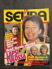Seura 1986 nr 14, Heidi Herala - vauva tulossa, Mustalaiskuningatar muutti taivaaseen - Elli Hagert, Oscar-juhlissa, Pirkko Turpeinen ja Jouko Kajanoja