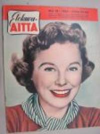 Elokuva-Aitta 1954 nr 19; kansikuva June Allyson, Marlene Dietrich - ihanampi kuin koskaan, Venetsian 15. filminäyttely, Tauno palo toipilaana, Paholainen on nainen